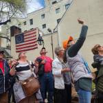 Eclipse watching at the Betsy Ross House